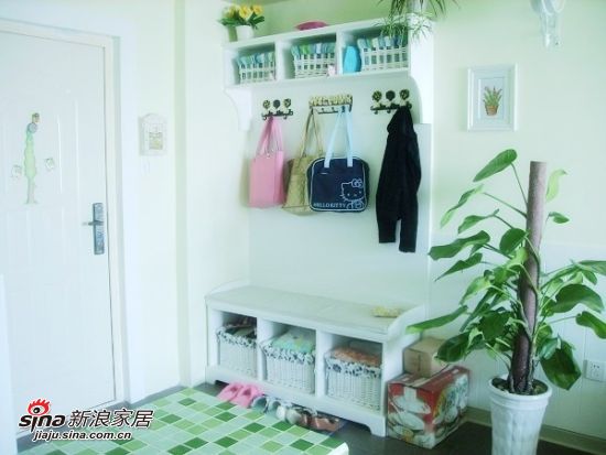 5万元装修绿色田园韩式风格单身公寓(3)